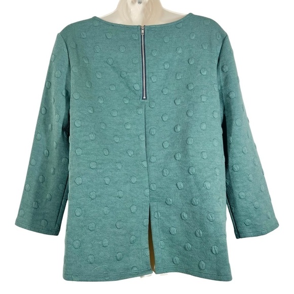 W5 Embossed Polkadot Long Sleeve Top - Picture 3 of 6